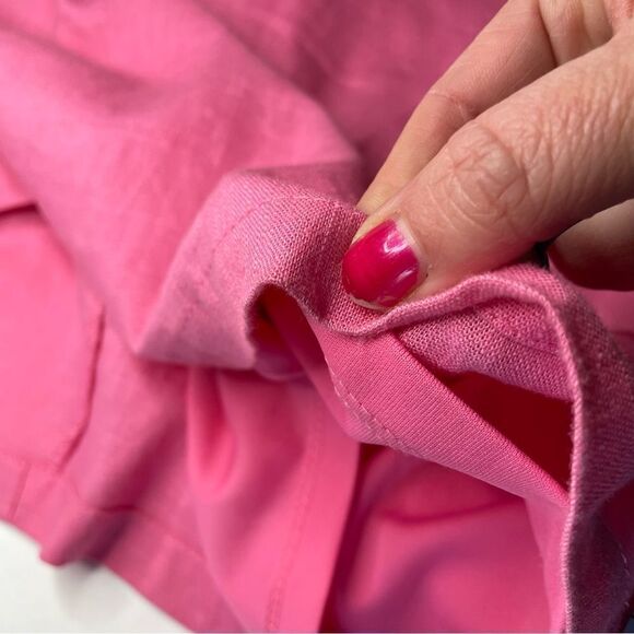 Etophe Studios puff sleeve feminine A-line Mini Dress M hot pink - Picture 8 of 9